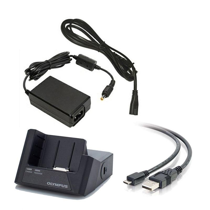 Olympus Accessories Kit (Cradle, Power Adapter & USB Cable) - Dictamic.com