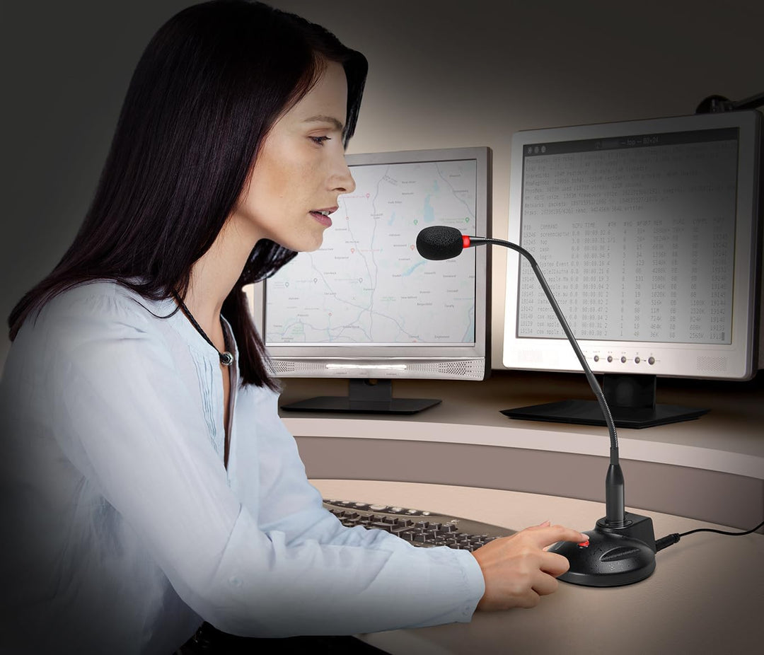SoundTech USB Gooseneck Push-to-Talk Microphone