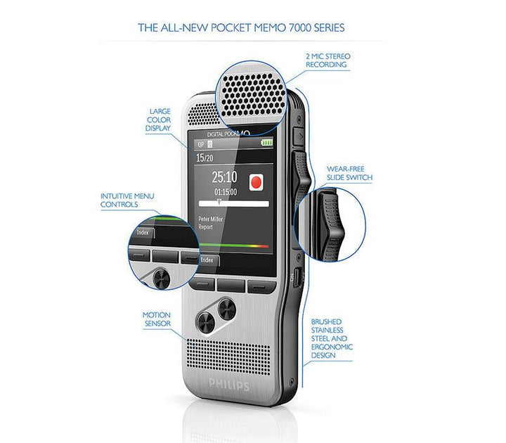 Philips DPM-7000 Digital Pocket Memo - Dictamic.com