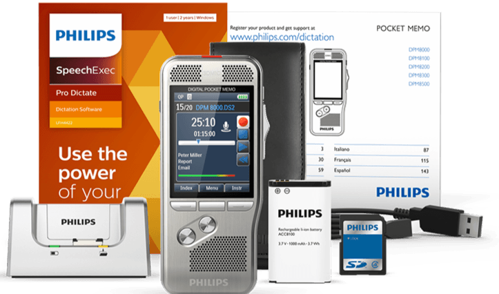 Philips DPM-8000 Professional Digital Pocket Memo - Dictamic.com
